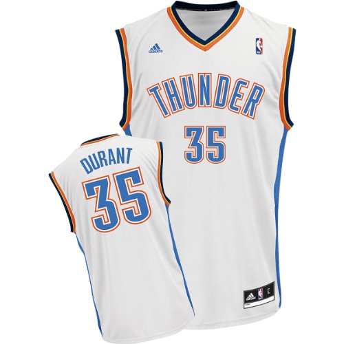 NBA Youth Oklahoma City Thunder Kevin Durant Home Replica Jersey  (White, Large)
