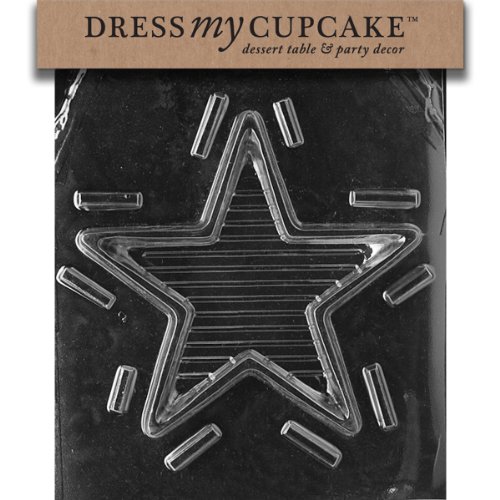 Dress My Cupcake DMCC307BSET Chocolate Candy Mold, Large Star Pour Box Bottom, Set of 6