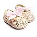Kuner Baby Girls Lace Flowers Bow Mary Jane Princess Shoes No-Slip First Walkers Shoes