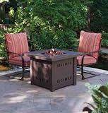 ACE TRADING - OUTDOOR FIREPITS SRGF04 "LIVING ACCENTS" SQUARE EMPAISTIC TABLE GAS FIRE PIT 36"