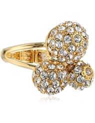 T Tahari Pave Ball Stretch Adjustable Ring