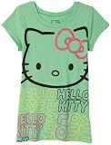 Hello Kitty Girls 7-16 Big Kitty Tee,Pucker Green,S - 7/8
