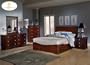Queen Homelegance Syracuse Low Profile Panel Bed in Merlot Finish