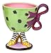 Appletree 4-3/4-Inch Sugar High Social by Babs Ceramic Mug with purple bow