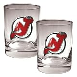 NHL New Jersey Devils Two Piece Rocks Glass Set - Primary Logo