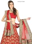 Lehenga Mesmerizing Red Khadi Lehenga Choli