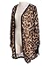 Imixcity Women Tops Leopard Batwing Chiffon Sheer Blouse