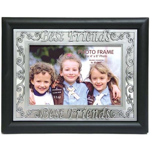 4 x 6 BEST FRIENDS PHOTO FRAME Inexpensive! Round Folding 33