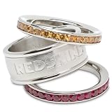 Washington Redskins Logo Crystal Stacked Ring Set (Size 6)