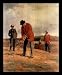 Boys Playing Golf On Hill Sport Framed Art Poster Print - 16 X 20