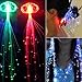 Flashing Panda LED Light-up Flashing Fiber Optic LED Hair Barrette, Multi-Color Rainbow, 2-Pack