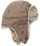 Ben Sherman Men's Pinstripe Stalker Hat, Khaki, Large/ X-Large