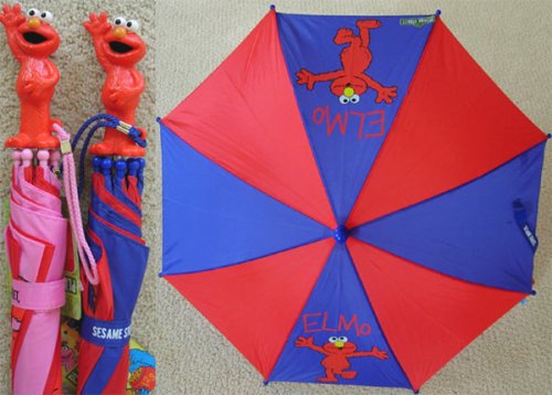Sesame Street Elmo Umbrella Kids Raingear