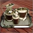 Brass and Leather Bar Set - MERRYTIME COLLECTION