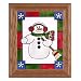 Holiday Snowman Stained Glass Window
