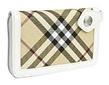 Burberry - Burberry Ziggy Coated Canvas White Leather Zip Wallet 3207019