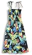 Jungle Parrots Spaghetti Strap Hawaiian Aloha Smocked Sun Dress