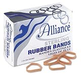 Alliance Sterling Ergonomically Correct Rubber Bands, No. 64, 0.25 x 3.5 Inches, 425 Approx per 1 lb Box (24645)