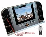SecuriX 4GB Motion Detection Night Vision HD Clock Camcorder and Player (Silver)