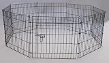 Dog Puppy Pet Rabbit Guinea Pig Play Pen Run Cage 8 panel 76cm x 61cm (30inches)