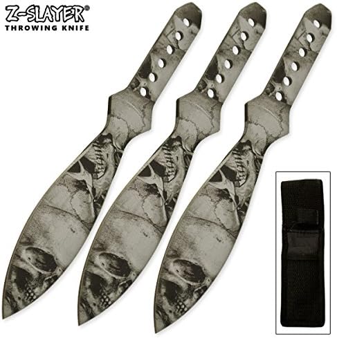 6 Inch Black Death Throwing Knife Set