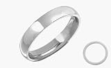 Traditional 10 Karat Ladies White Gold 5mm Comfort Fit Wedding Ring