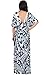 Koh Koh Women's Kimono Sleeve Retro Long Graphic Print Maxi Dress