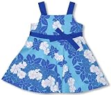 Spring Flourish Empire Bow Hawaiian Aloha Bias Flare Sun Dress - Infant, Toddler, Small Girl Size