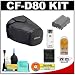 Nikon CF-D80 Semi-Soft Leather Holster Case+ EN-EL3e Battery + Accessory Kit for D80 & D90 Digital SLR Camera