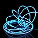 Onite 16.4ft Blue Neon Glowing Strobing Electroluminescent EL Wire Light with Battery Pack Controller for Parties, Halloween, Automotive, Advertisement Decoration