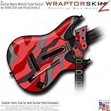 Camouflage Red Skin fits Band Hero, Guitar Hero 5 & World Tour Guitars for XBOX 360 & PS3 (GUITAR NO