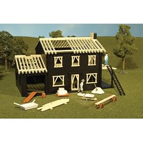 HO Built Up House Under Construction from Bachmann HO Buildings