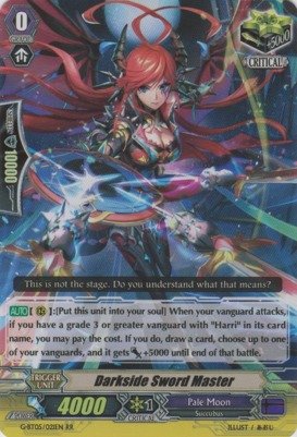 Cardfight!! Vanguard TCG - Darkside Sword Master (G-BT05/021EN) - G Booster Set 5: Moonlit Dragonfang