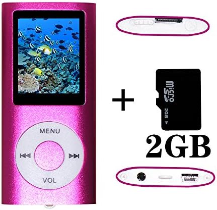 Tom America INC Portable MP4 Player MP3 Player Video Player with Photo Viewer , E-Book Reader , Voice Recorder + 2 GB Micro SD Card (Pink)