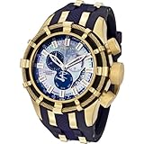 Invicta Men's 6477 Reserve Collection Chronograph 18k Gold-Plated and Blue Rubber Watch
