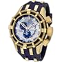 Invicta Men's 6477 Reserve Collection Chronograph 18k Gold-Plated and Blue Rubber Watch