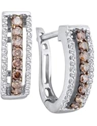 0.48CTW COGNAC DIAAMOND FASHION LADIES EARRING