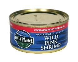 Wild Planet Wild Shrimp, No Phospates, 4 Ounce Cans (Pack of 12)