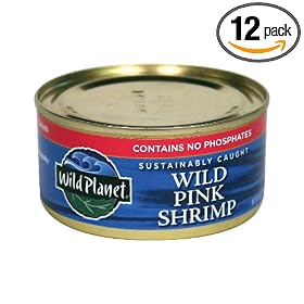 Wild Planet Wild Shrimp, No Phospates, 4 Ounce Cans (Pack of 12)