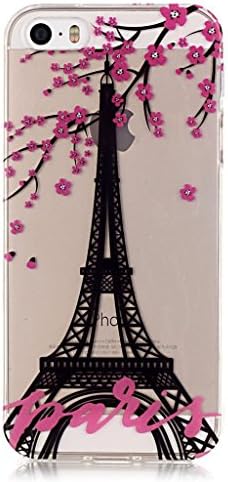 iPhone 5 Case, iPhone 5S Clear Case, Terutto Plum Tower Ultra Thin Clear Soft TPU Case for Apple iPhone 5 5S