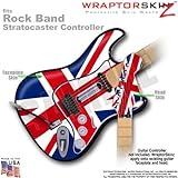 Union Jack 02 WraptorSkinz Skin fits Rock Band Stratocaster Guitar for Nintendo Wii, XBOX 360, PS2 &