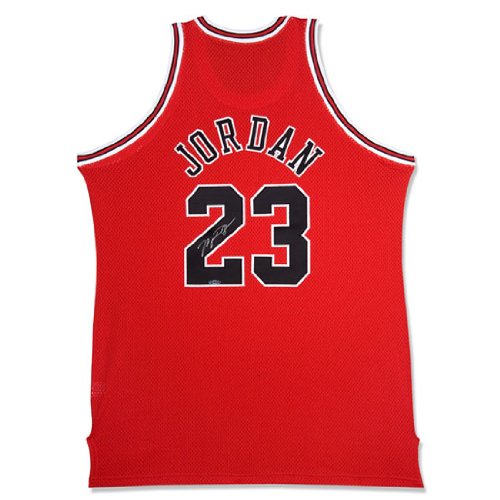 Michael Jordan Autographed Chicago Bulls Away/Red Jersey