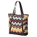 Missoni Target Exclusive Large Canvas Tote Zig Zag Brown