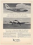 1968 Piper Turbo Navajo Airplane Aircraft N3105E 247 MPH Cruise Print Ad (Memorabilia) (56585)