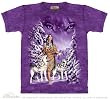 The Mountain Eyes of the Mountain Wolves Native American Adult Tee T-shirt