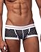 Croota Mens Underwear, Low-Rise Boxer Brief, Satin Accented Waistband, PH02M Black
