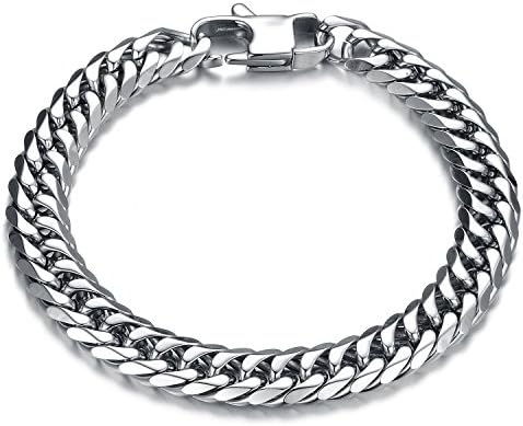 Gemsuki Stainless Steel Link Chain Bracelet Gs719 (Length: 22cm./Width: 14mm.)
