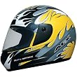 AFX Multi Adult FX-11 Sports Bike Racing Motorcycle Helmet w/ Free B&F Heart Sticker - Yellow