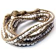 White Stone Bead Rope Bracelet Fashion Jewelry