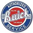 Buick Service Round Tin Sign 11.75" Dia.